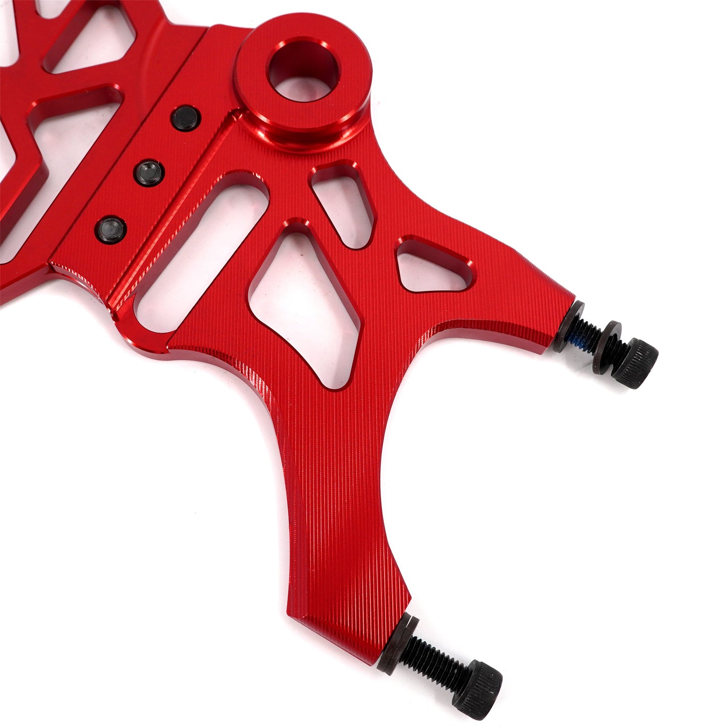 KKE Aluminum Rear Brake Disc Guard Fit Rawrr Mantis, Mantis X Red and Black (Collective)