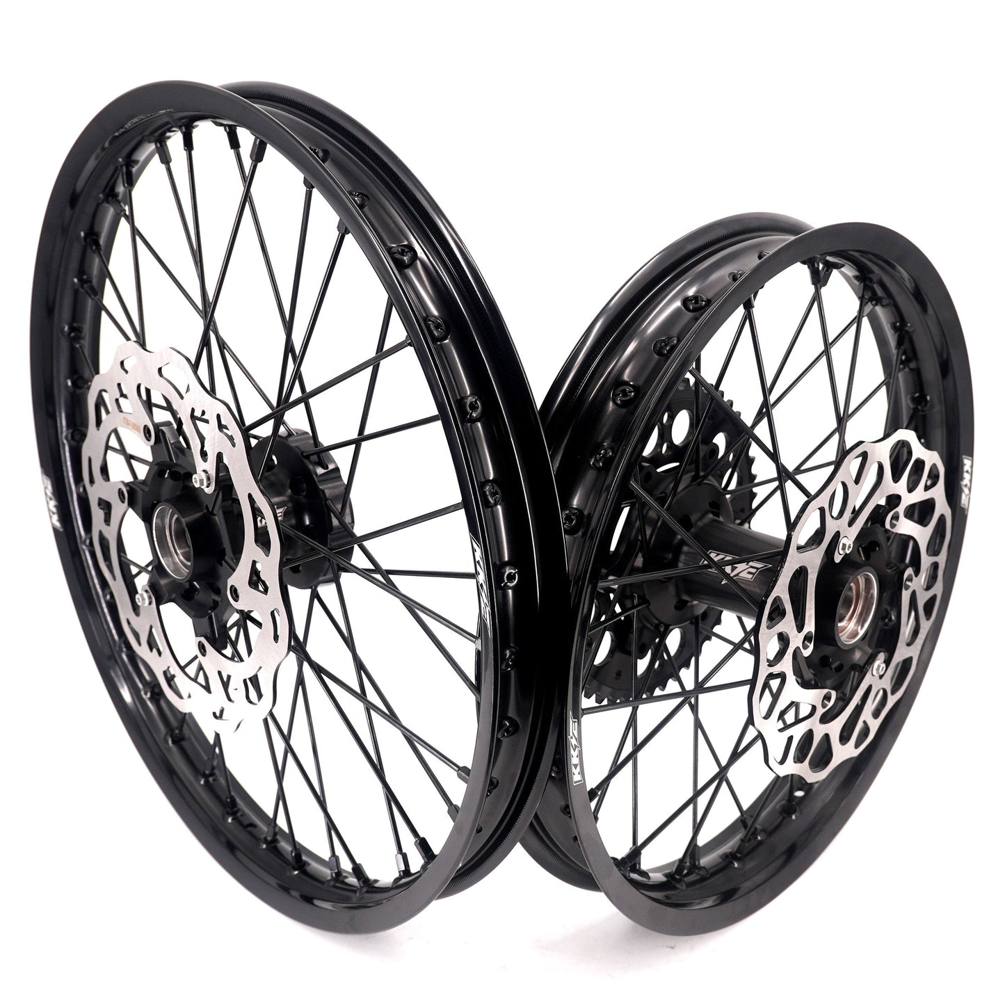 KKE Enduro 1.6*21" & 2.15*18" CNC Hub Electric Dirtbike Alloy Wheels Rims Fit STARK VARG MX EX All Black