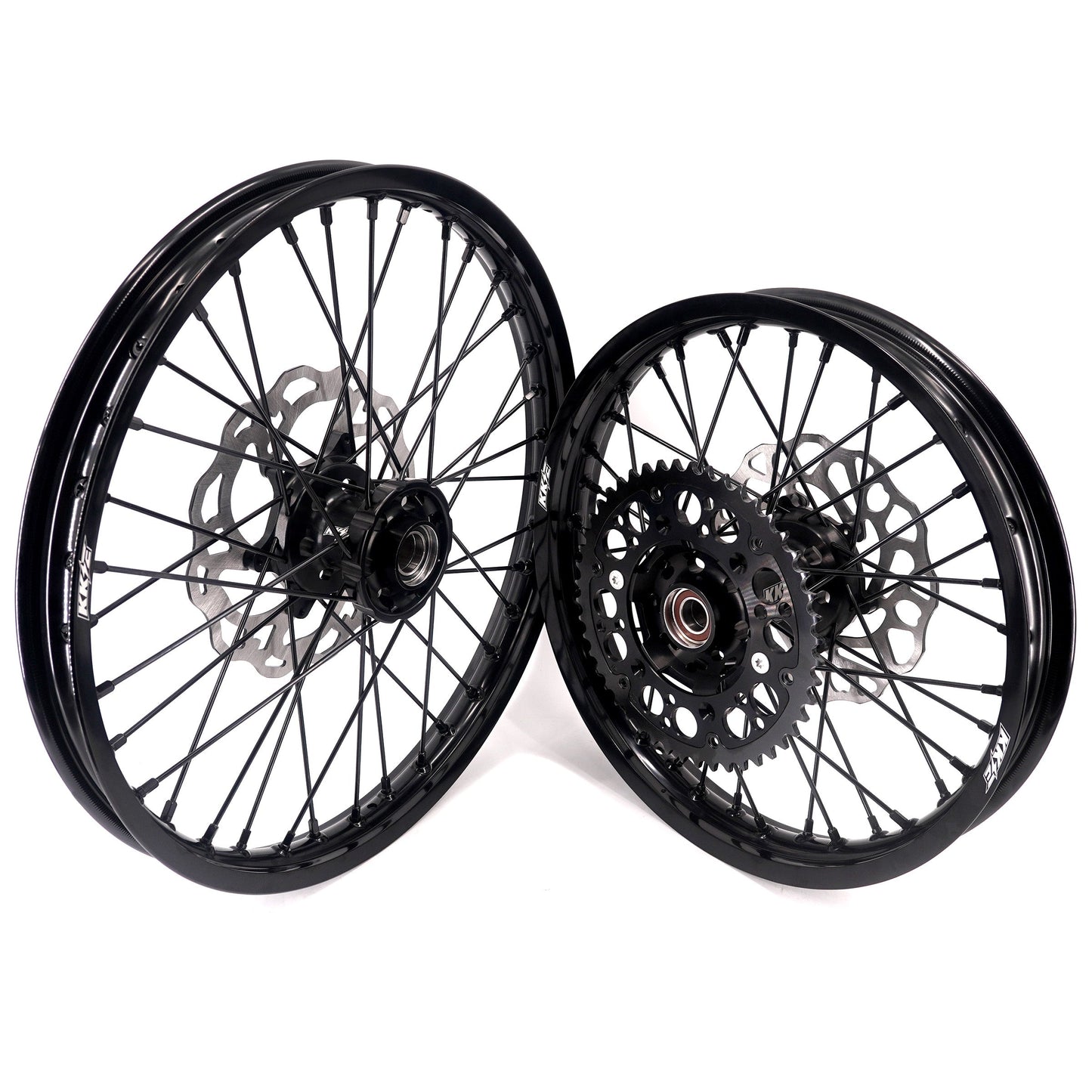 KKE Enduro 1.6*21" & 2.15*18" CNC Hub Electric Dirtbike Alloy Wheels Rims Fit STARK VARG MX EX All Black