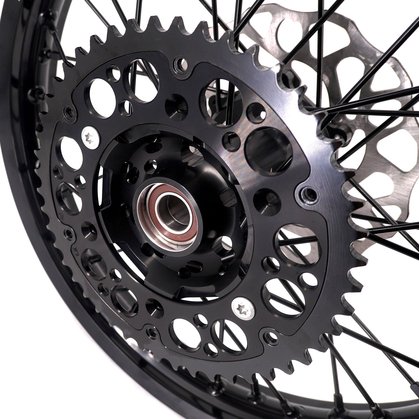 KKE Enduro 1.6*21" & 2.15*18" CNC Hub Electric Dirtbike Alloy Wheels Rims Fit STARK VARG MX EX All Black
