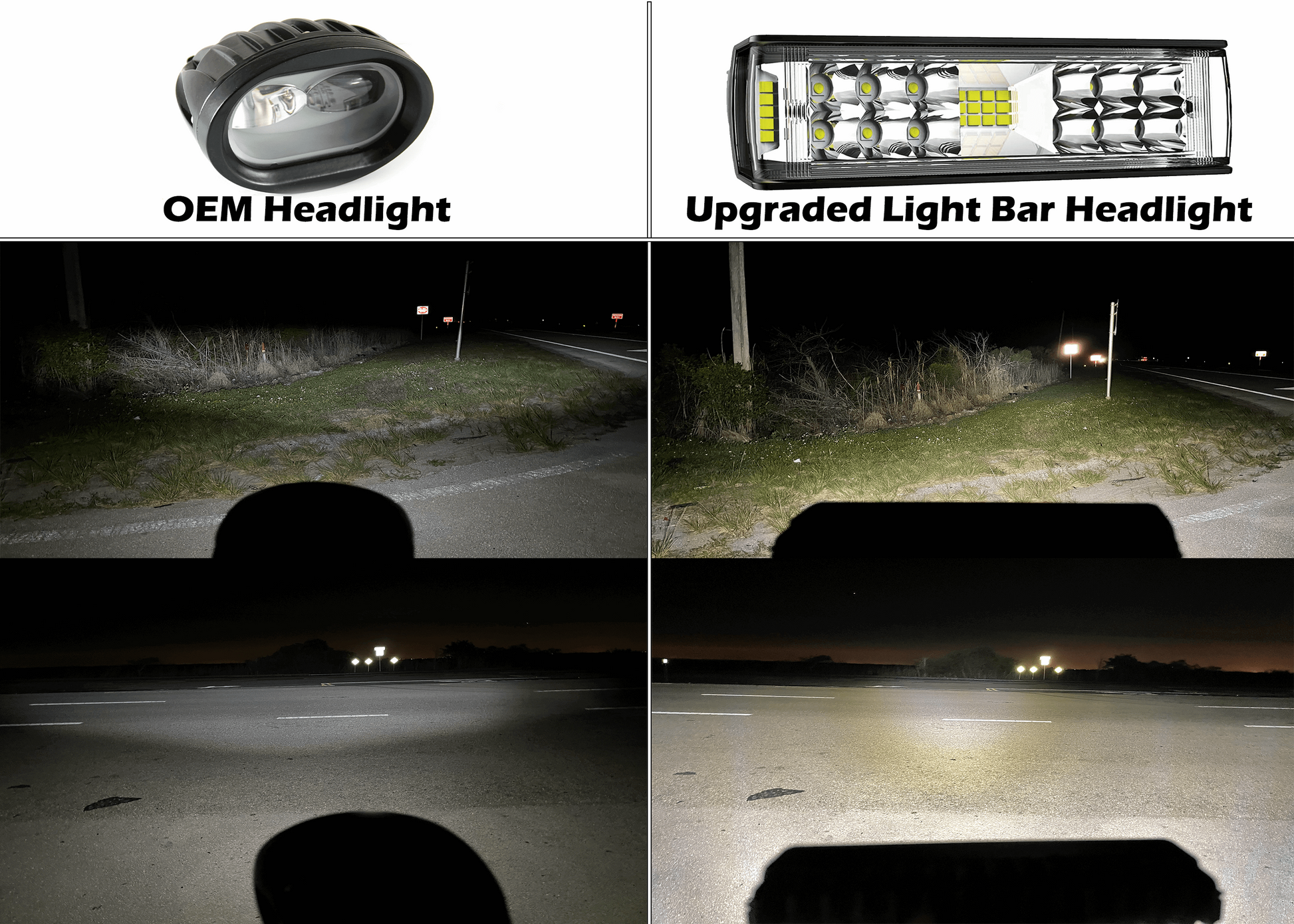 GritShift Blinder LED Light Bar Headlight MX4