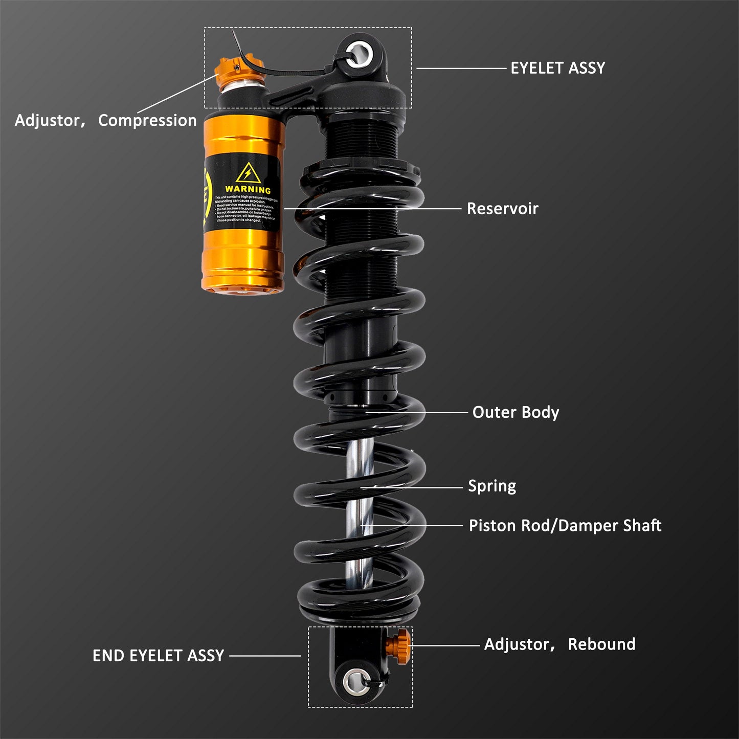 KKE Updated Rear Suspension Shock for Surron Light Bee X