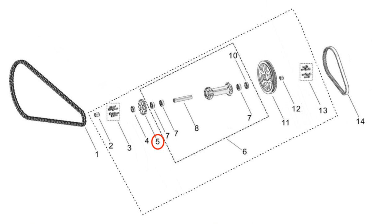 Light Bee 14T Secondary Drive Sprocket