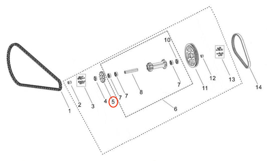 Light Bee 14T Secondary Drive Sprocket