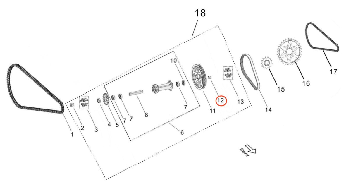 Light Bee Left Jackshaft Bushing