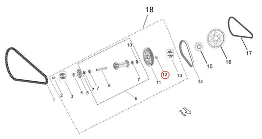 Light Bee Left Jackshaft Bushing